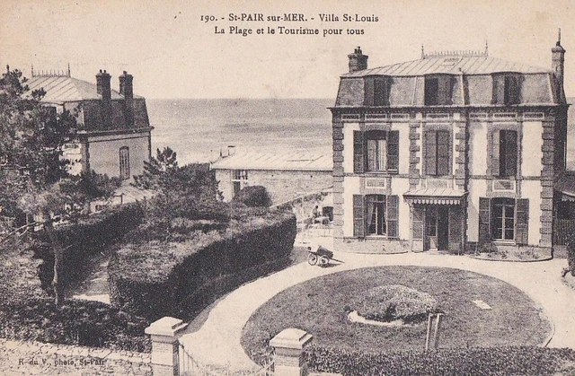 CPA 50 Env. Granville ST-PAIR s/MER - Villa ST LOUIS Plage & Tourisme pour tous