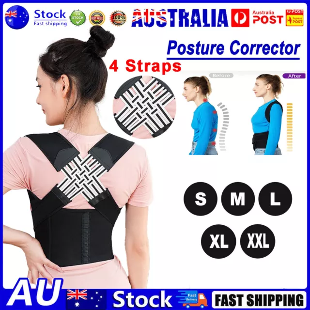 New Women Men Adjustable Posture Corrector Low Back Support Shoulder Brace Belt