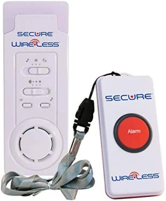 Secure SWCB-1S Wireless Slimline Pager + 1 Nurse Call Button - Patient SOS Help 2