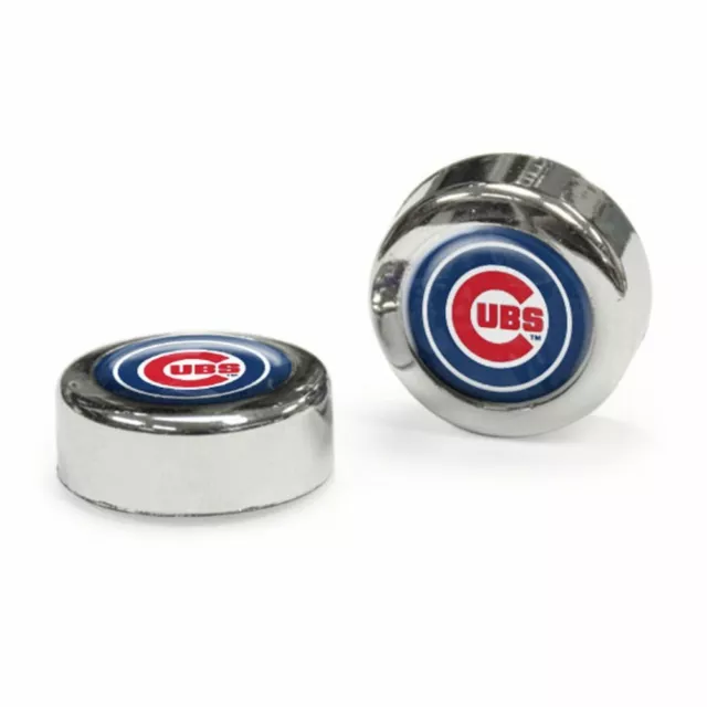 NEW MLB Chicago Cubs Car Truck Plastic Chrome License Plate Frame Screw Caps