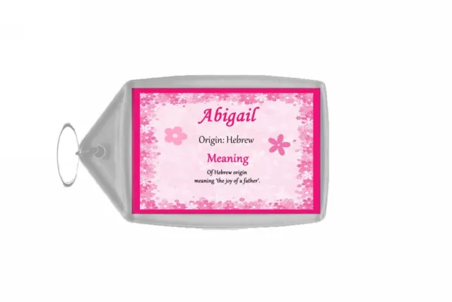 Abigail Personalised Name Meaning Keyring