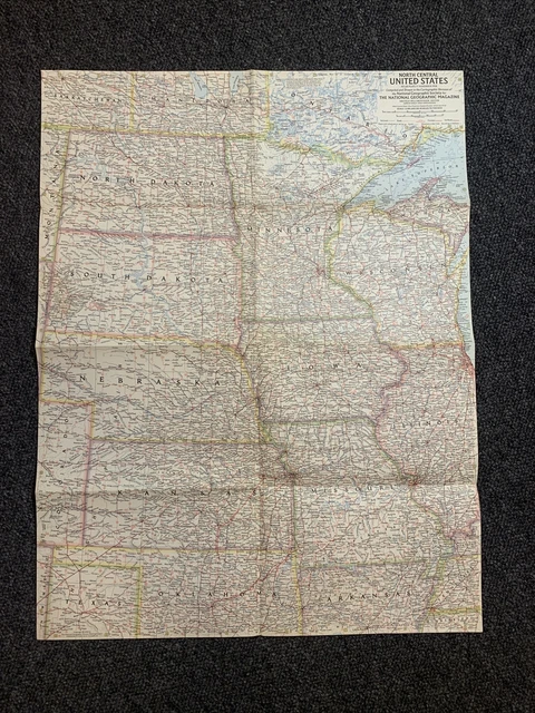 NORTH CENTRAL UNITED States Vintage - North Central United States Vintage National Geographic Map.webp