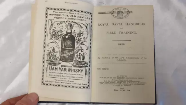 Royal Naval Handbook of Field Training HB  1926 Navy Illustrated