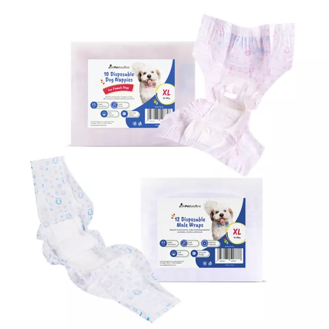 Disposable Dog Nappies Leak Proof Puppy Wrap Dog Sanitary Diaper AllPetSolutions