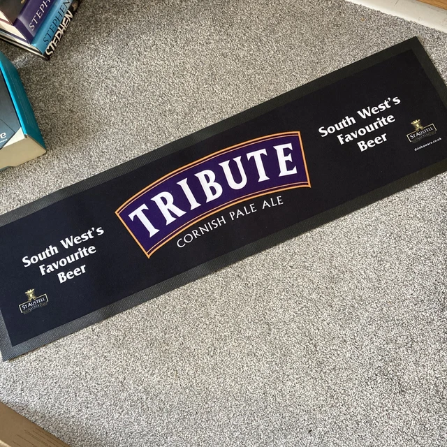 St Austell Brewery Tribute Cornish Pale Ale Bar Runner Drip Mat Used Beer Pub