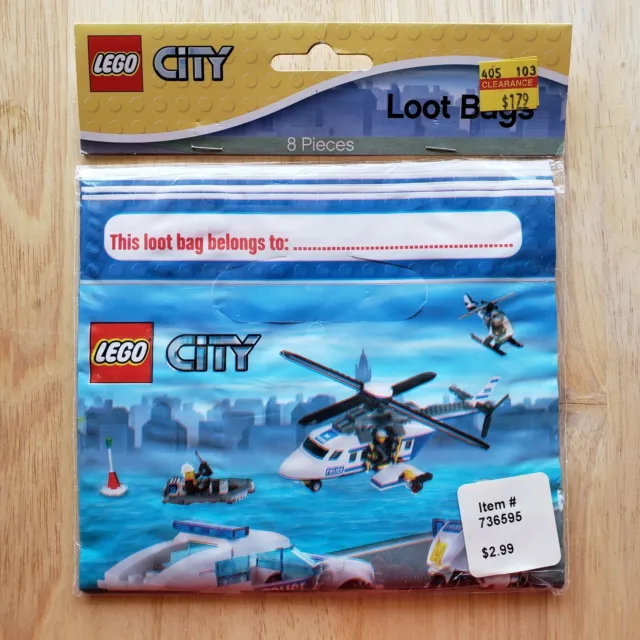 2011 Lego City Loot Bags Birthday Party Favor Prize 8 Pieces New
