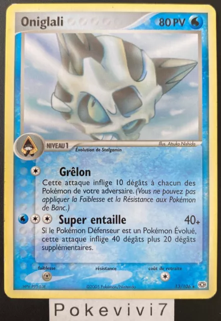 Carte Pokemon ONIGLALI 13/106 Rare Bloc EX EMERAUDE FR OCCASION