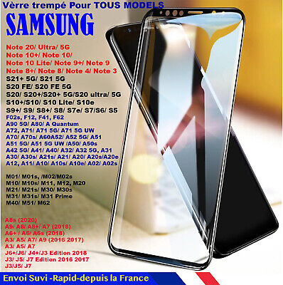 Film VITRE Protection écran VERRE Trempé Samsung Galaxy NOTE S20/S6/S7/S8/S9/S10