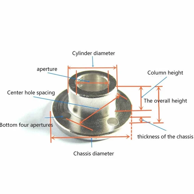 2 Flange Rigid Shaft Coupling Coupler Collar Clamp Bracket Motor Joint Connector