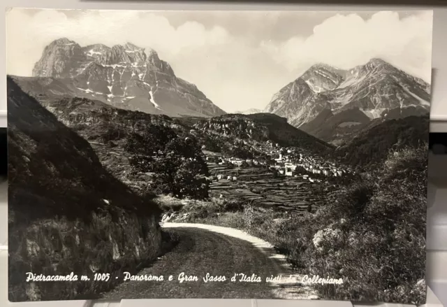 Cartolina Abruzzo, Teramo. Pietracamela, Panorama e Gransasso da Collepiano