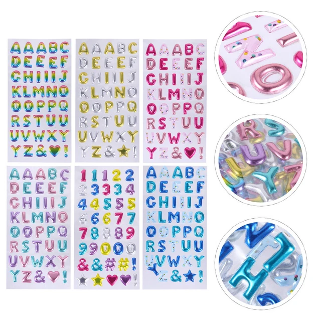 6 Sheets Scellement De Récompense Stickers Autocollants 3D Bulle