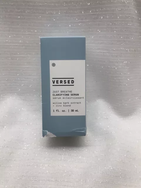 VERSED Just Breathe Clarifying Serum Willow Bark Extract + Zinc Blend- 1 fl oz