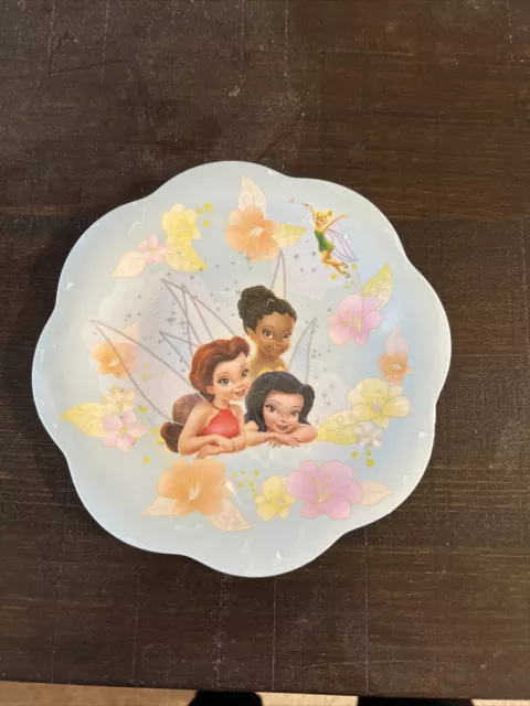 Tinkerbell Disney Kids Plate Plastic Zak Fairies Purple Gift