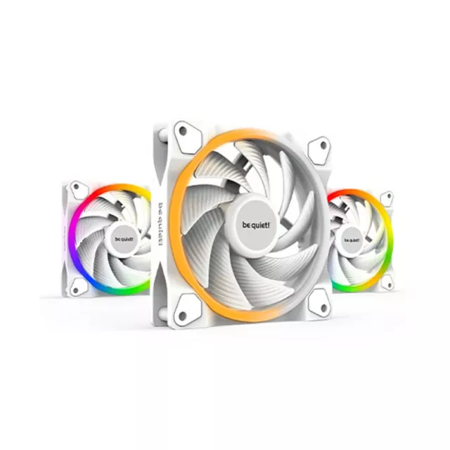 Be Quiet! (BL101) Light Wings 12cm PWM ARGB Case Fans - Triple Pack White