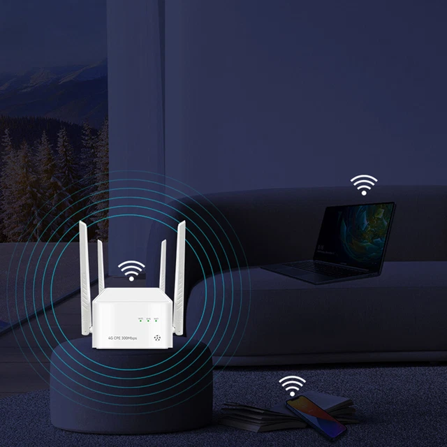 4G CPE ROUTER WiFi Modem 32 Users LTE/PPPOE Gigabit Router 300Mbps Home ...