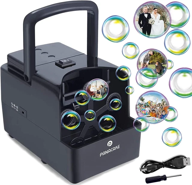 Portable Full Automatic Bubble Machine,PANACARE Professional Bubble Maker Toy by