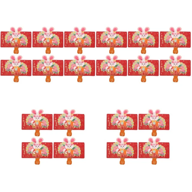 20 Pcs Papier Jahr Des Kaninchens Kind Chinesisches Hong-Bao