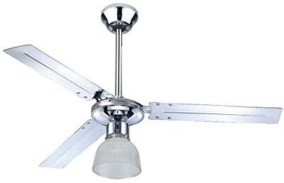 Zephir Ventilatore a soffitto Bianco Ø121cm 3 pale in metallo con Luce Lampada Zephir 
