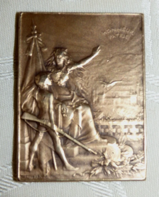 Vieille Médaille En Bronze Des Sociétés De Tir De France, Graveur Dupré, Super Patine Argentée