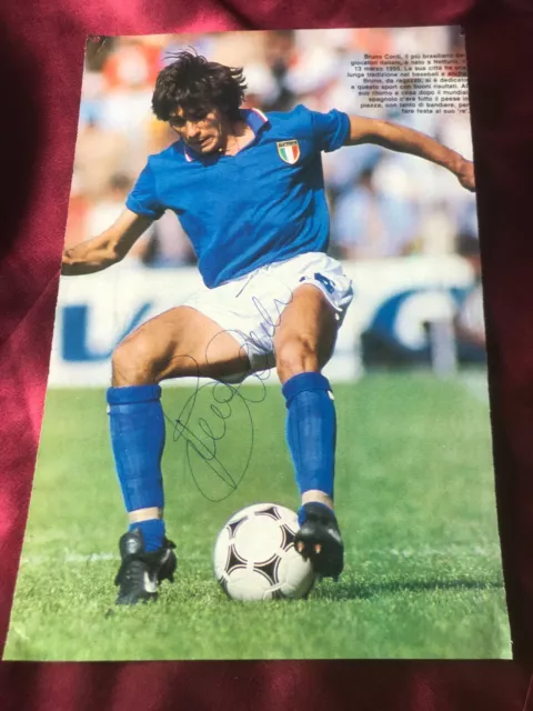 Autografo originale BRUNO CONTI-Nazionale ITALIA-Campione 1982-AS Roma-IN PERSON