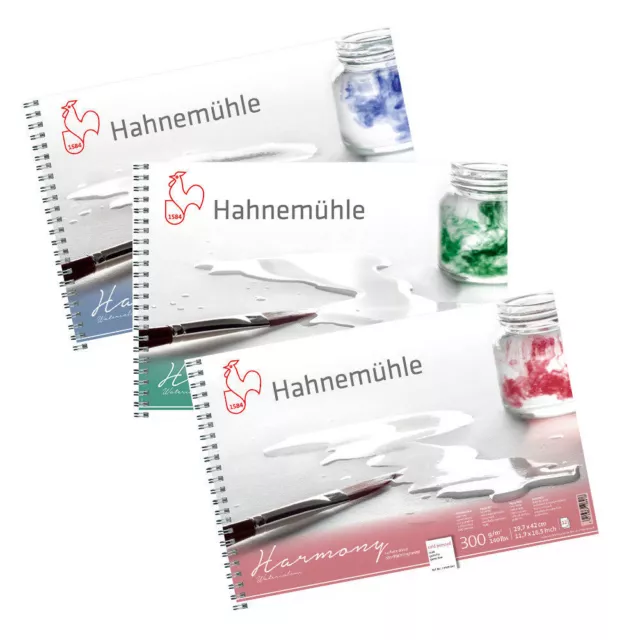 Hahnemuhle Harmony Watercolour Paper Spiral Pads (HP / NOT / ROUGH) - A4 or A3