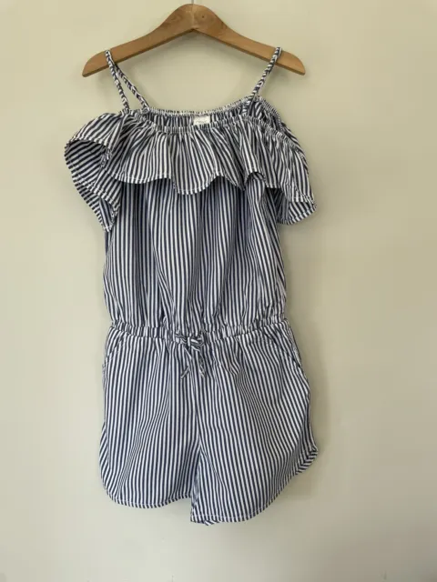 Girls Next age 10 stripped blue playsuit Outfit