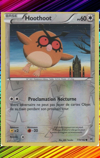 Hoothoot Reverse - XY8:Impulsion Turbo - 119/162 - Carte Pokemon Neuve Française