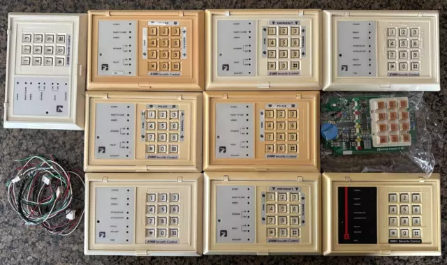 Lot of Nine Moose Z1100 Z1100R Type Security Control Keypads and misc for parts