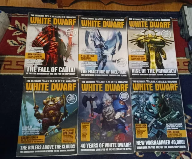 White Dwarf Magazine 2017 JANUARY TO JUNE  6x Issues Games Workshop