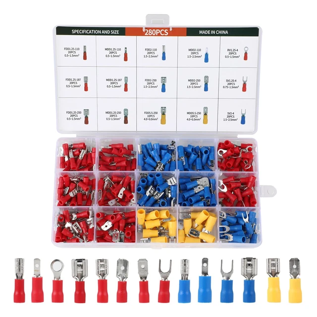 Kit Connettori Elettrici 315 Pezzi - Terminali A Crimpare Per Cavi Auto, Maschio E Femmina - Foto 12