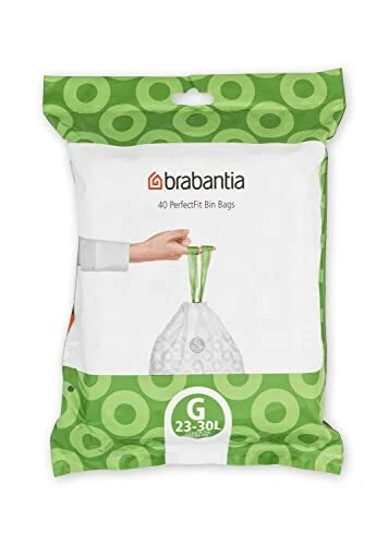 Brabantia Sacs Poubelle PerfectFit Code G - 23L / 30L Ultra Résistant Poignée...