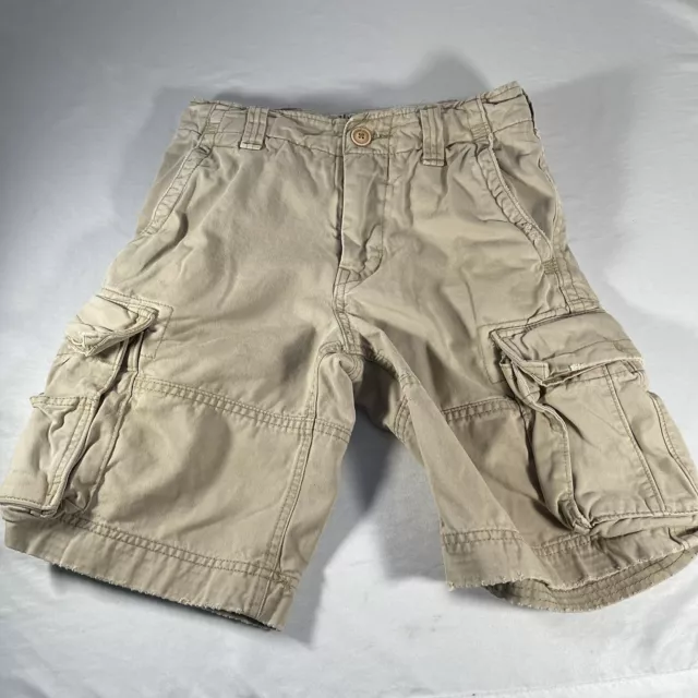 Abercrombie Boys Cargo Tan Shorts boy sz 12