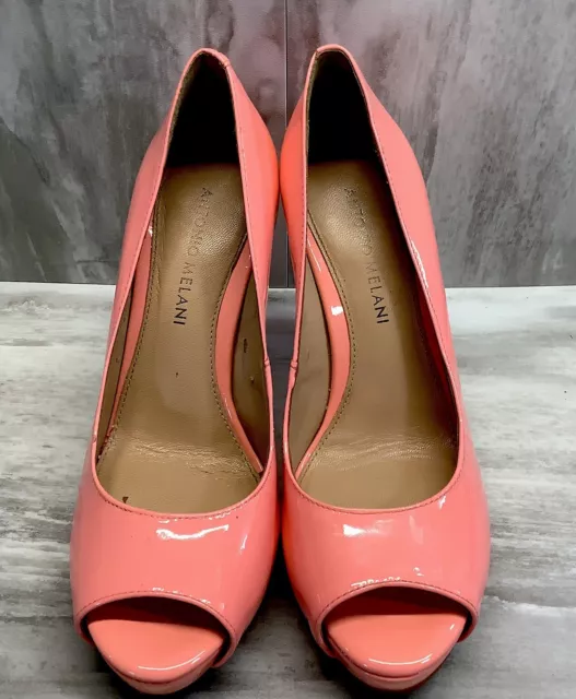 Antonio Melani Heels, 7M,  ERIKA Pink Patent Leather Pumps Stiletto