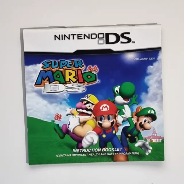Nintendo ds Super Mario 64 DS  Instruction Booklet Manual - FREE P&P