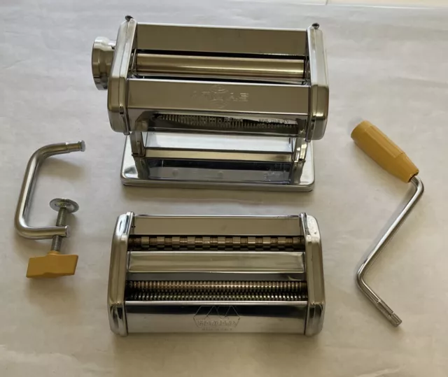 Marcato Atlas Pasta Maker Model 150 Deluxe Hand Crank Machine Made In Italy