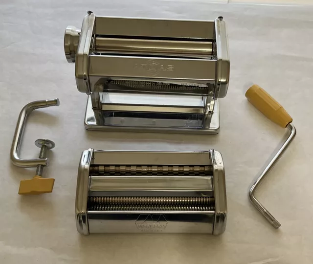 Marcato Atlas Pasta Maker Model 150 Deluxe Hand Crank Machine Made In Italy Marcato Atlas Pasta Maker Model 150 Deluxe Hand Crank Machine Made In Italy
