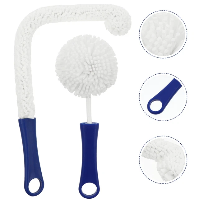 2 piezas cepillo de limpieza de botellas herramienta doméstica multifunción flexible fl