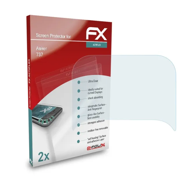atFoliX 2x Protecteur d'écran pour Anker 737 Écran protecteur clair&flexible