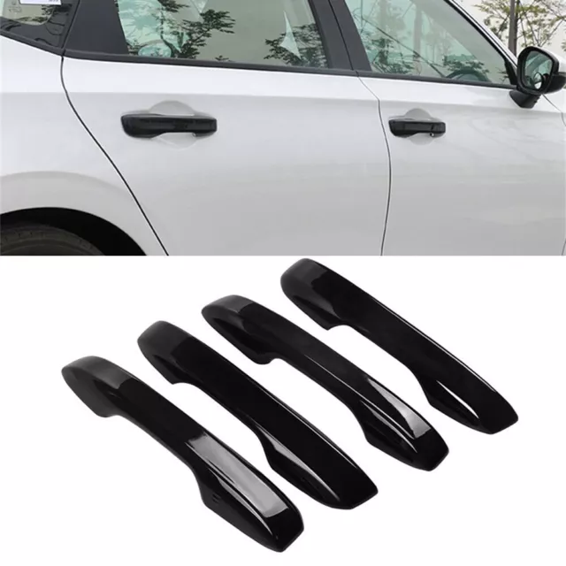 Gloss Black Car Door Handle Cover Trim 4Pcs For Honda Civic 11th Gen 2022 2023