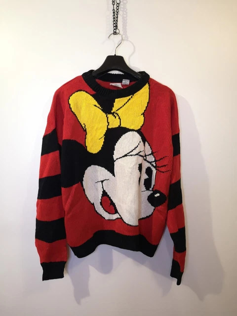 Disney Minnie Mouse Pullover Vintage Damen Hoodie Zipper Mickey Mouse WaltDisney
