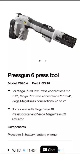 Viega Mega Press Tool (Pressgun 6)