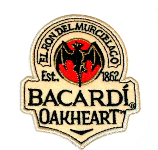 Set of 2 Bacardi Oakheart Rum Liquor Bat Patch New NOS Stick-on 2013 Sealed