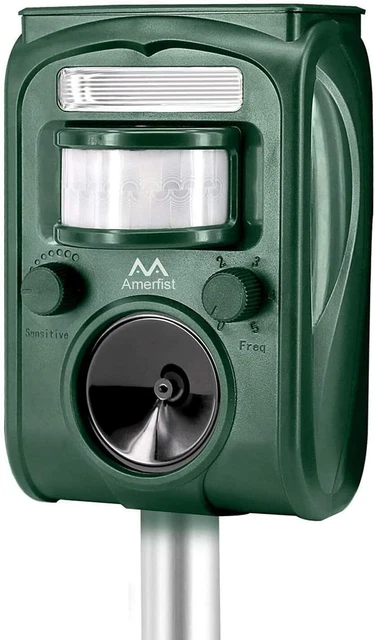 AMERFIST Solar Animal Repeller, 2021 Ultrasonic Mole Repellent, Rat, Squirrel, D