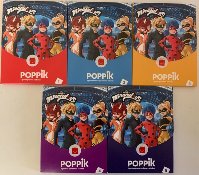 LOT 5 GRANDS Posters Miraculous Avec Stickers Happy Meal Mc Donald Mc lot-5-grands-posters-miraculous-avec-stickers-happy-meal-mc-donald-mc