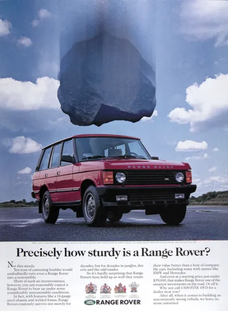 1991 RANGE ROVER 4x4 Lot (5) Vintage Ads & 1pg. ROAD TEST ~ FREE SHIPPING!