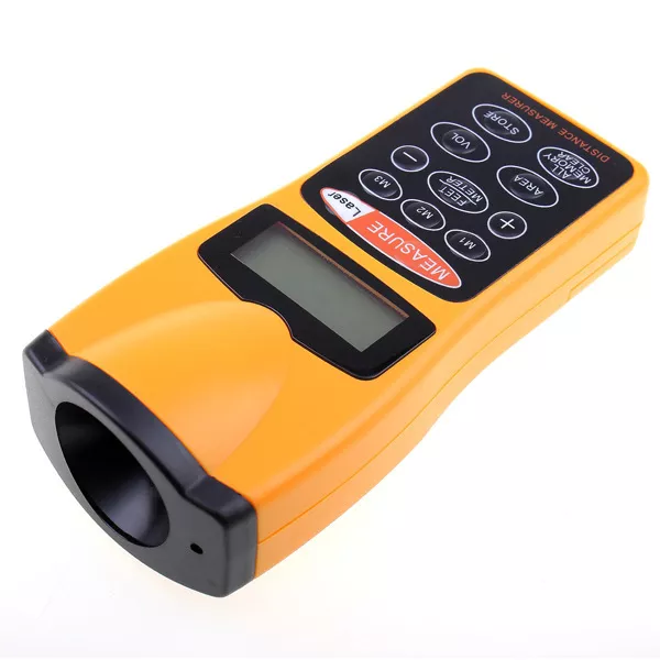 Ultrasonic Distance Tape Measurer Laser Pointer Meter Measure to 60ft