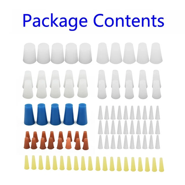 100 Haute Température Masquant Bougies Poudre Revêtement Silicone Cone Prises