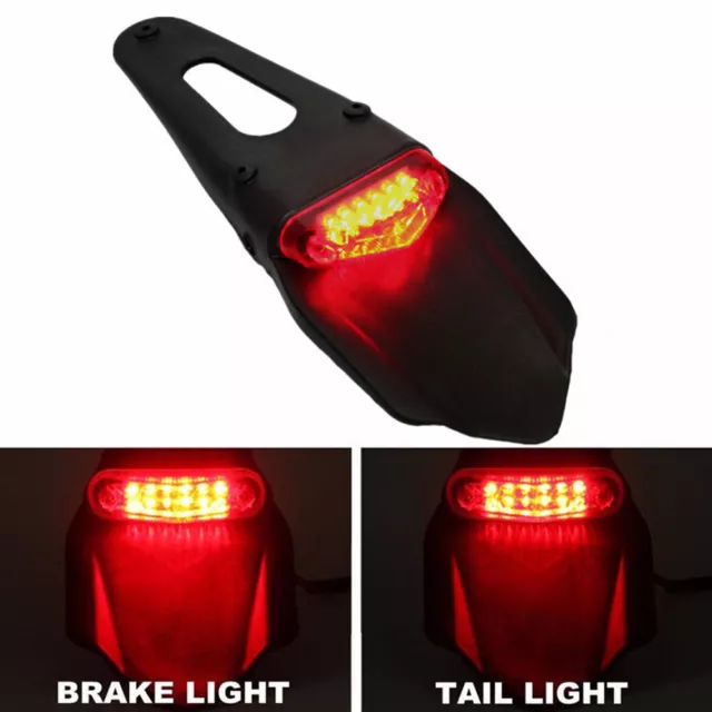 Heck Fender LED Rücklicht Bremslicht Rot Universal Für Enduro Motorrad Quad ATV 3