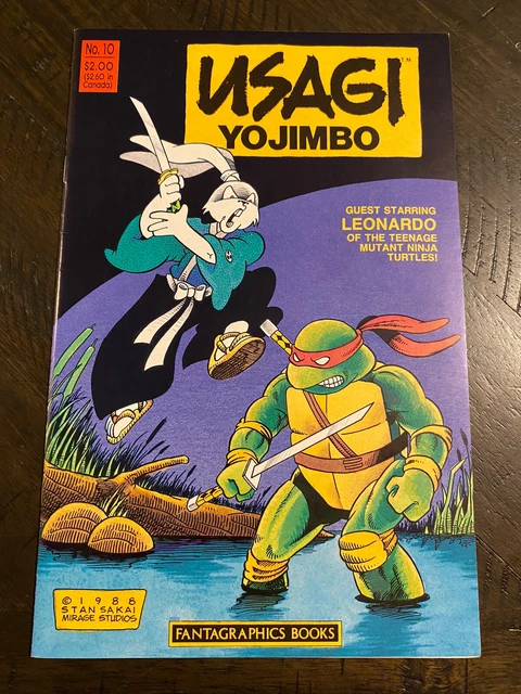 Usagi Yojimbo 10 TMNT Leonardo 2nd Print Fantagraphics Stan Sakai Gemini Ship