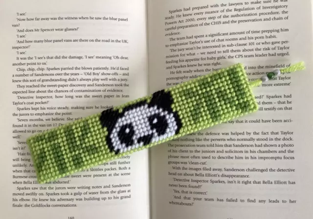 PANDA bear, Bamboo - Handmade bookmark. Christmas, Birthday, Book lover Gift